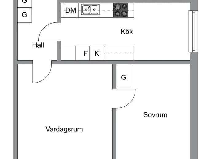 Floor plan for Åkervägen 17C