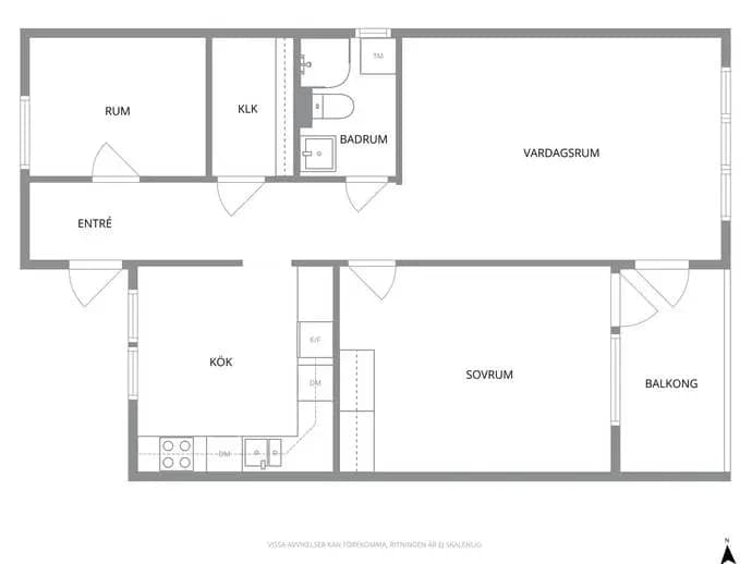 Floor plan for Sockengatan 12A