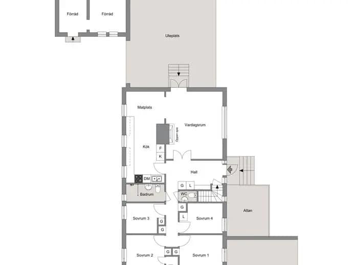 Floor plan for Generalsvägen 23