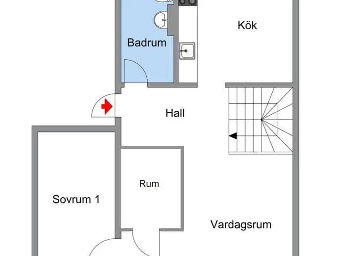 Floor plan for Skarpbrunnavägen 165 ,Etage