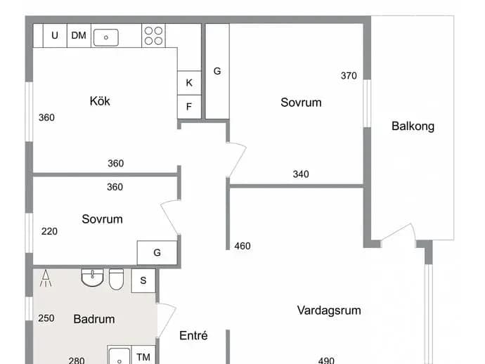 Planritning för Östergränd 6B