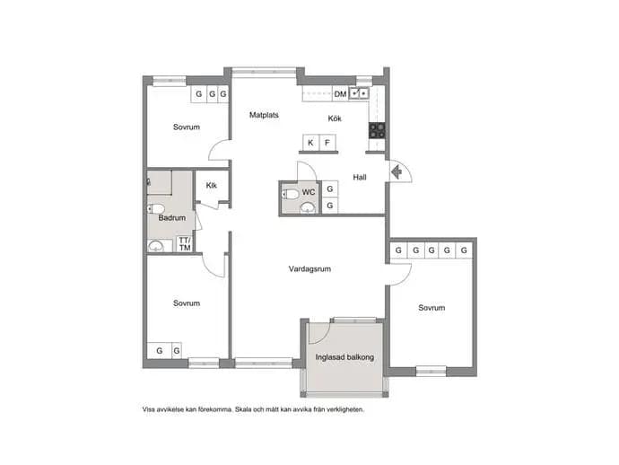 Floor plan for Blåportsgatan 3 C