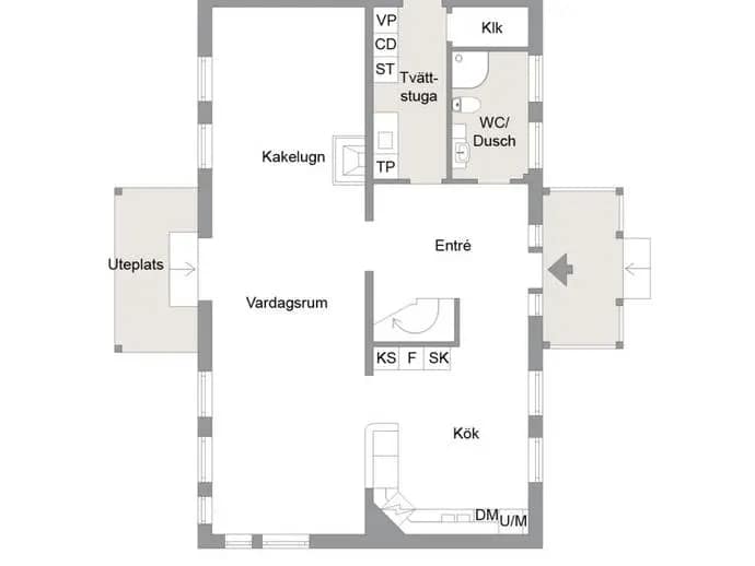 Planritning för Platåvägen 23