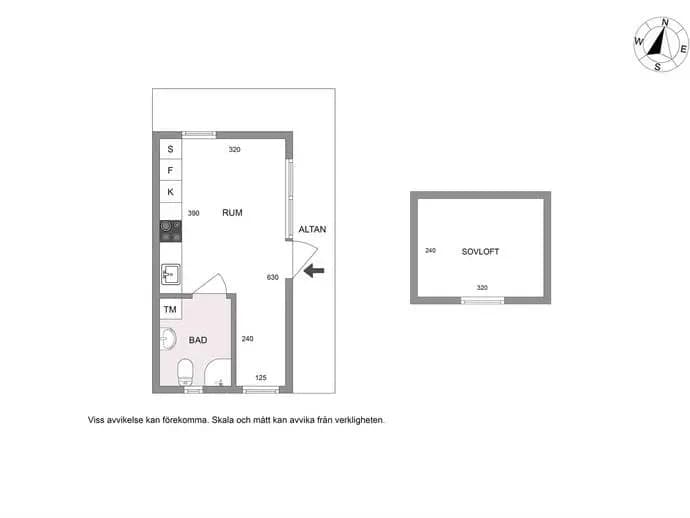 Planritning för Klavebacken 23 A