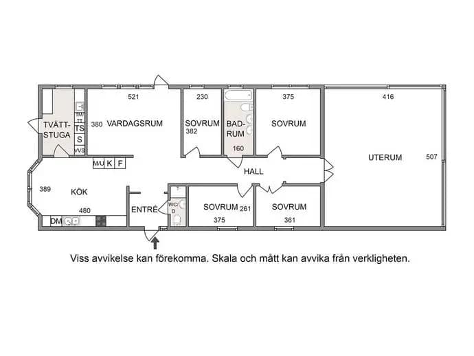 Floor plan for Venusvägen 6B