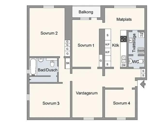 Floor plan for Falkholmsgränd 15