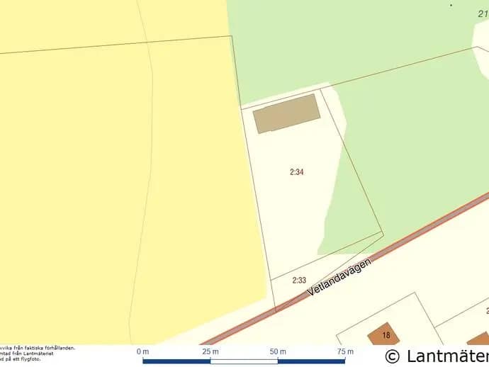 Planritning för Myresjö 2:33 och 2:34