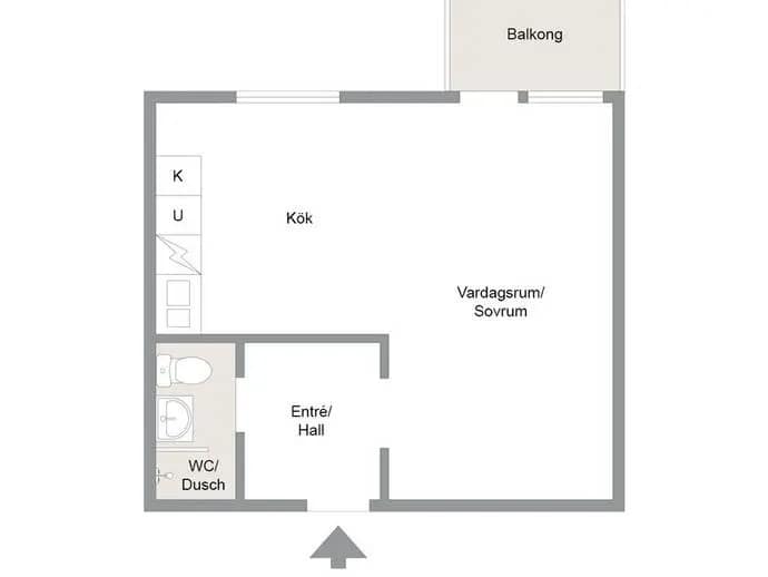 Planritning för Lysingsvägen 10C Lgh 18