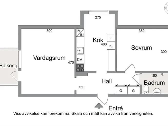Floor plan for Snapphanegatan 6A