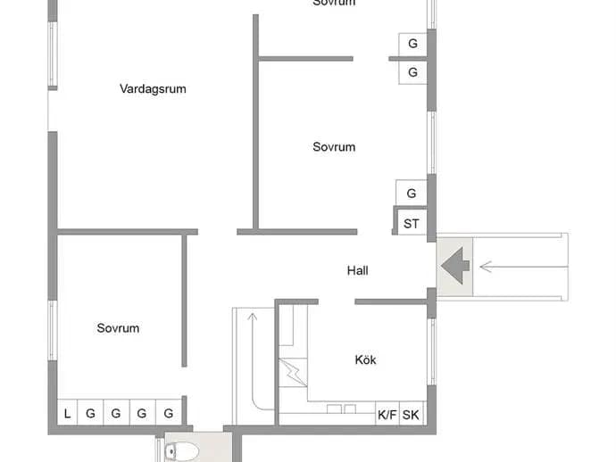 Floor plan for Odelmarksgatan 32A