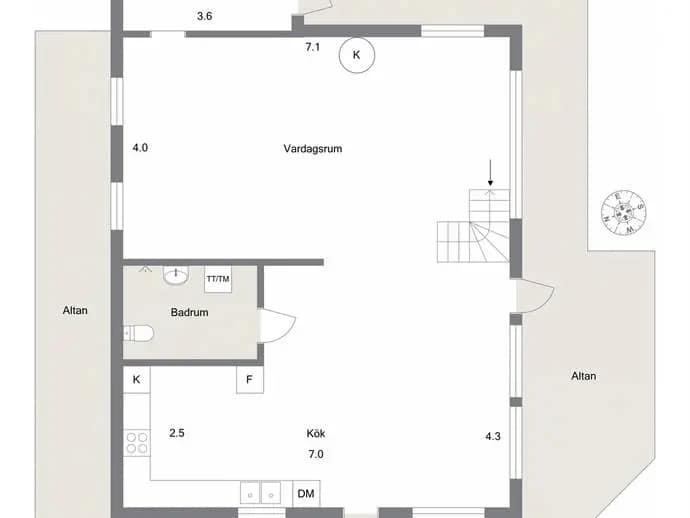 Floor plan for Tuvtåtelstigen 2
