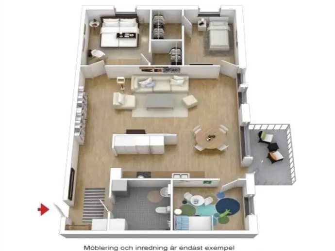 Floor plan for Oddegatan 10, 6tr