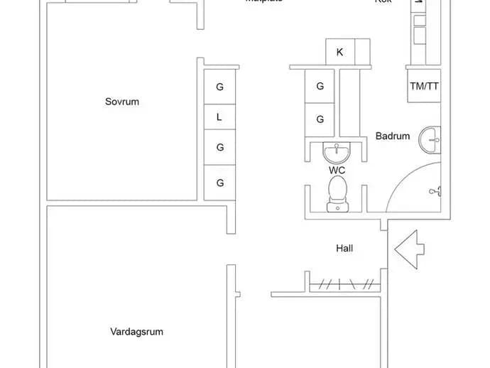 Floor plan for Doppingvägen 6C