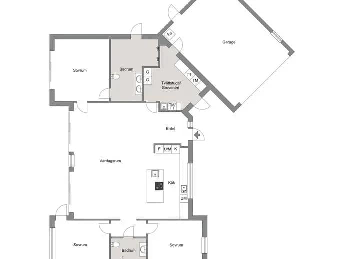 Floor plan for Fäjö Norra 19B