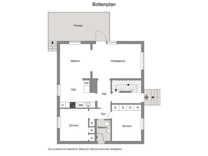 Floor plan for Flädervägen 34