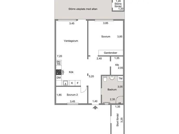 Planritning för Travgatan 41