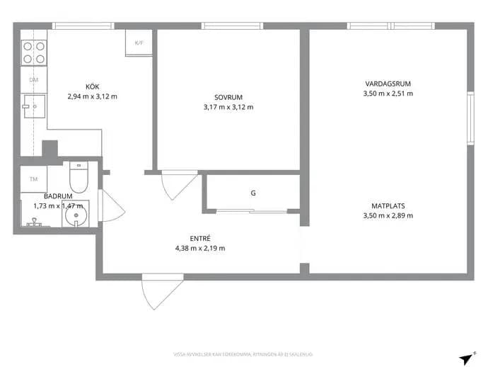 Planritning för Räntmästaregatan 20 B