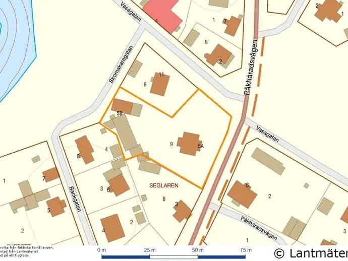 Planritning för Påkhäradsvägen 5A & 5B