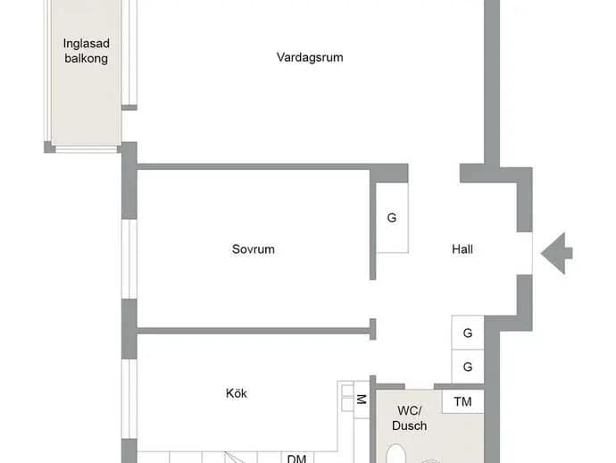 Planritning för Hallströmsgatan 38