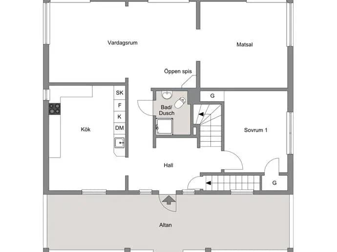 Floor plan for Norrsunda kyrkby 121