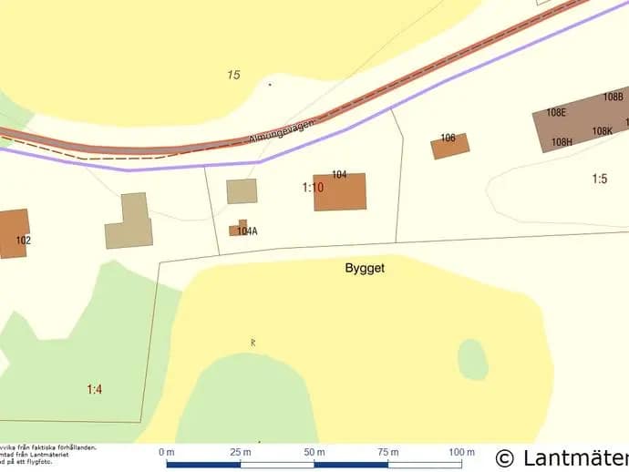 Planritning för Almungevägen 104