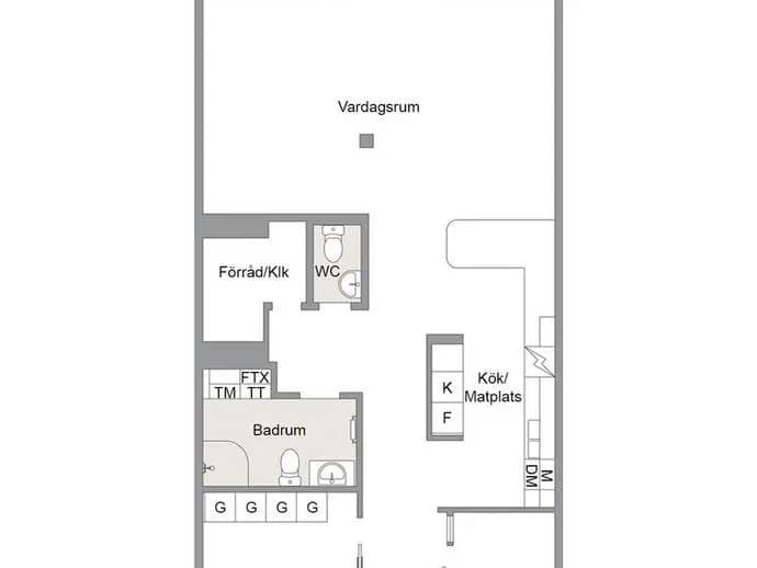 Floor plan for Österlånggatan 64