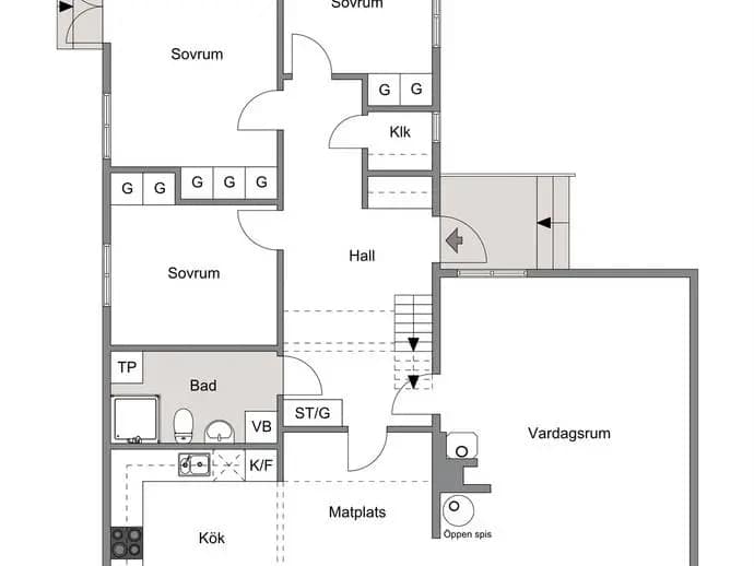 Floor plan for Åvägen 3