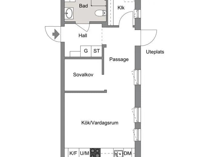 Floor plan for Knud Dahls Gata 20
