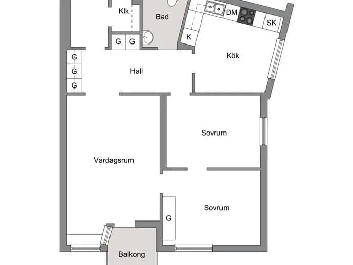 Planritning för KRUTKÄLLARVÄGEN 1