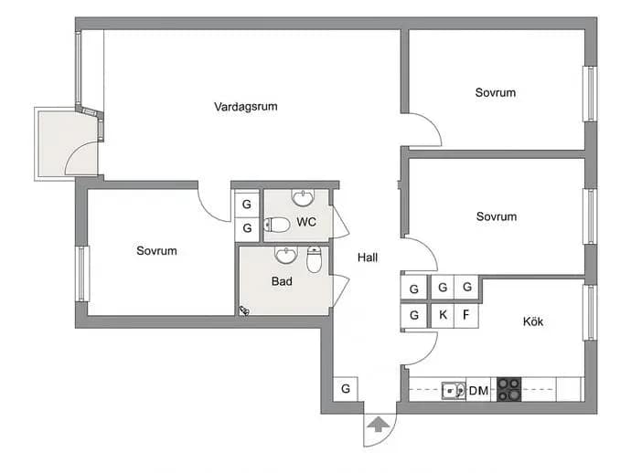Planritning för Kyrkogatan 30