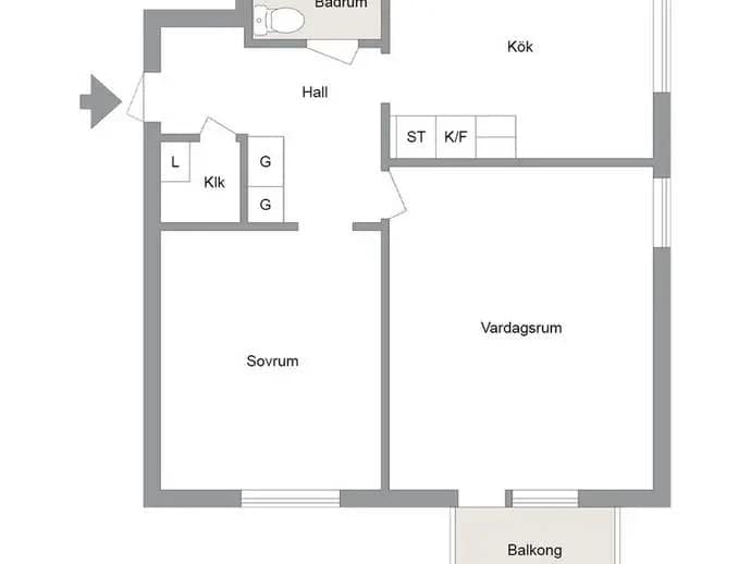 Planritning för Södra Storängsvägen 41