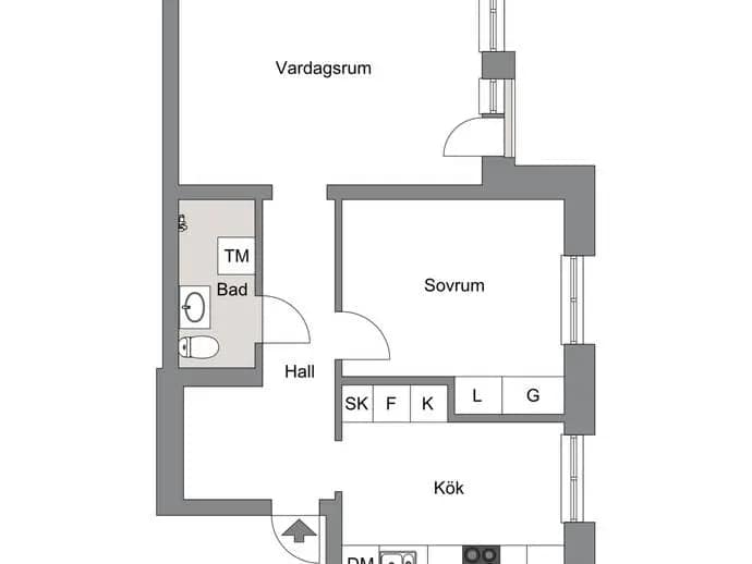 Floor plan for Cordvägen 7 A