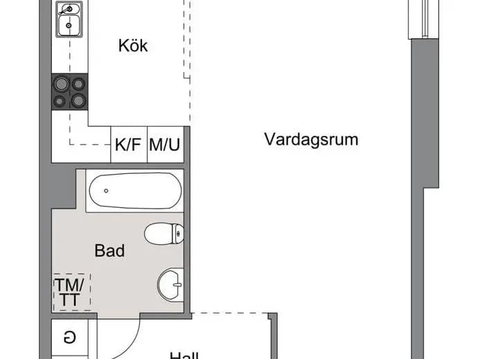 Floor plan for Skolvägen 7 B