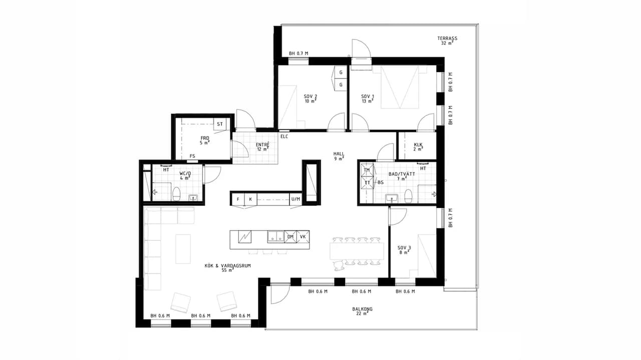 Floor plan for Packhusallén 4 G