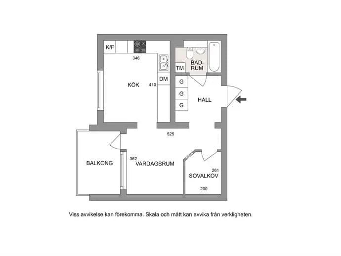 Floor plan for Sikvägen 23