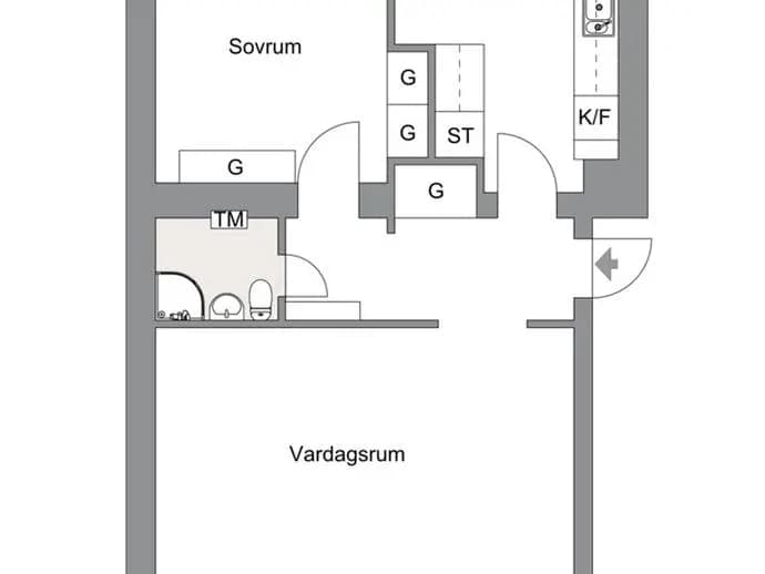 Planritning för Bragegatan 27B