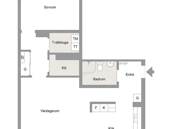 Floor plan for Östra Torpagatan 5