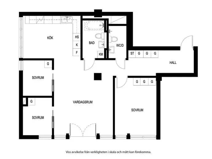 Floor plan for Östersundsgatan 7