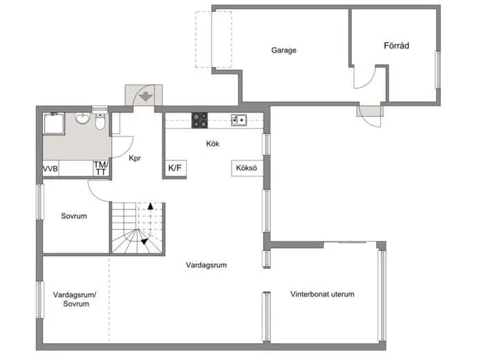 Planritning för Blyvägen 15