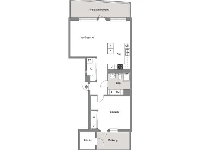 Floor plan for Finnboda Kajväg 14b