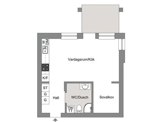 Floor plan for Sjövallavägen 4