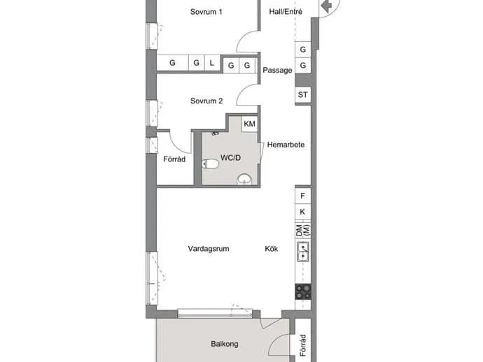 Floor plan for Kanikenäsbanken 33A