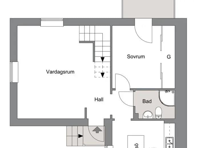Floor plan for Värendsgatan 12