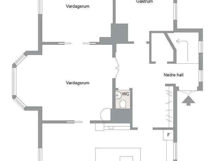 Floor plan for Villa Stenlid / Stora Trädgårdsgatan 8A