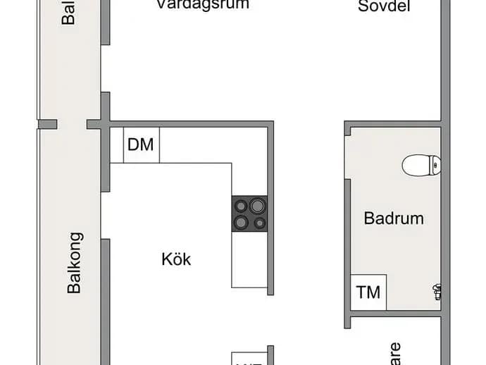 Floor plan for Skolvägen 18 C