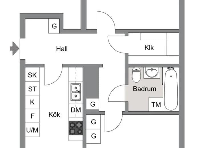 Floor plan for Sätunavägen 22B