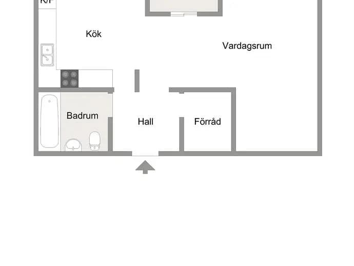 Planritning för Landsgatan 24 B