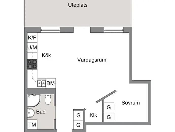 Floor plan for Västra Kanalgatan 9