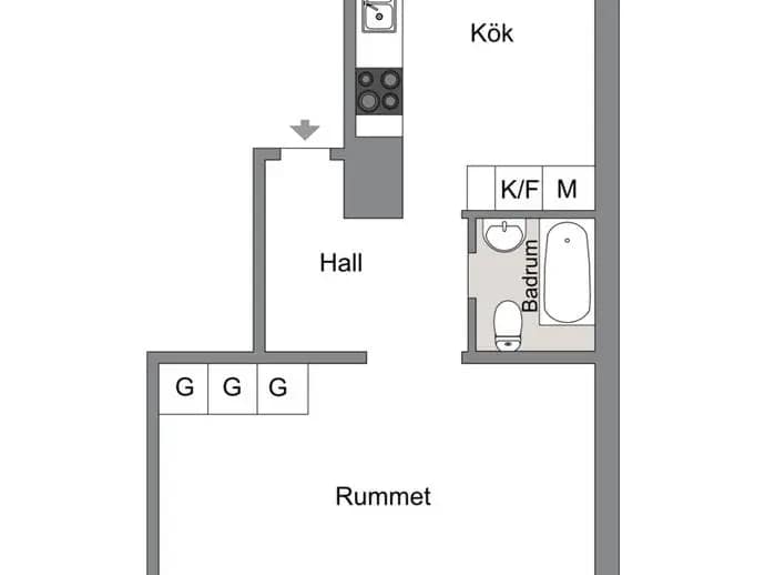 Floor plan for Herrhagsgatan 16 A