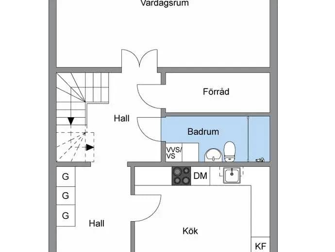 Planritning för Avstyckningsvägen 17